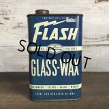 Vintage Flash Glass Wax can (T044) 