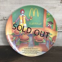 Vintage 1989 McDonalds Plastic Plate Hamburger University (T096) 