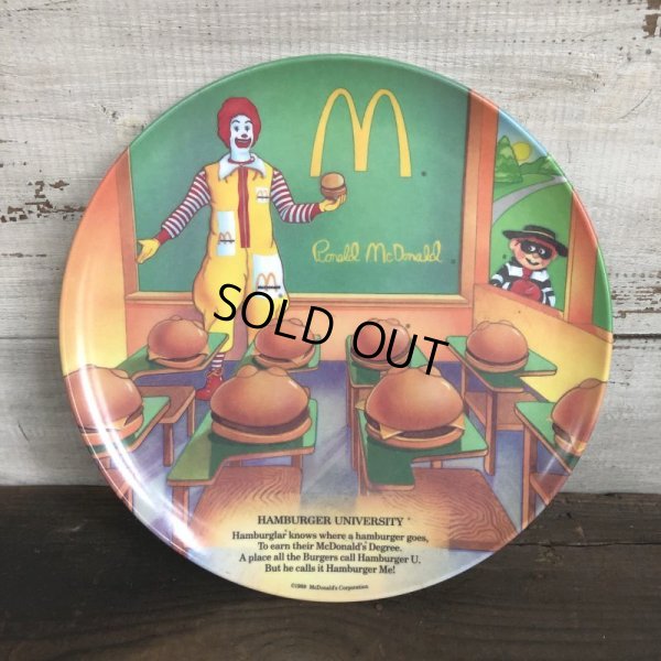 画像1: Vintage 1989 McDonalds Plastic Plate Hamburger University (T096) 