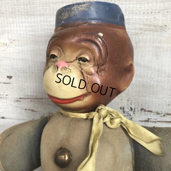 画像8: Vintage 1930s Monkey Bellhop Doll Composition (MA503)