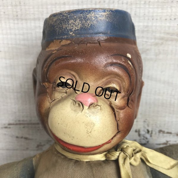 画像9: Vintage 1930s Monkey Bellhop Doll Composition (MA503)