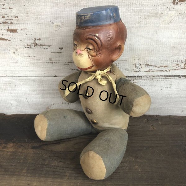 画像2: Vintage 1930s Monkey Bellhop Doll Composition (MA503)