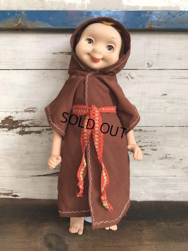 画像1: Vintage 1960s Wimsie Doll Monk (T130)