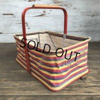 Vintage FOLD-AWAY Folding Grocery Store Basket (T133)