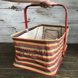 画像9: Vintage FOLD-AWAY Folding Grocery Store Basket (T133)