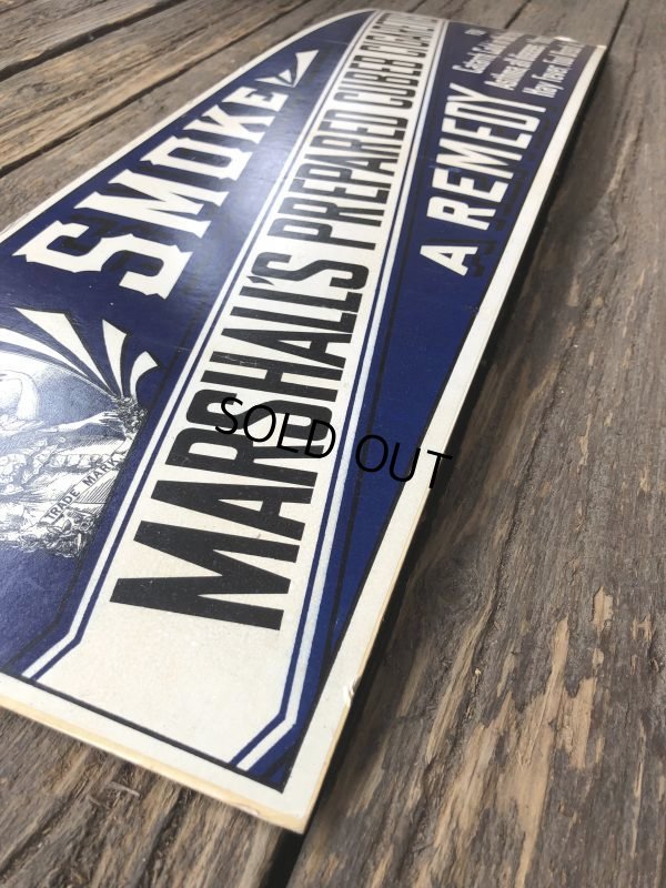 画像3: Vintage Marshall's prepared cubeb cigarettes Poster Sign (T132)