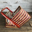 画像3: Vintage FOLD-AWAY Folding Grocery Store Basket (T133)