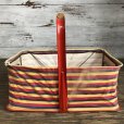 画像6: Vintage FOLD-AWAY Folding Grocery Store Basket (T133)
