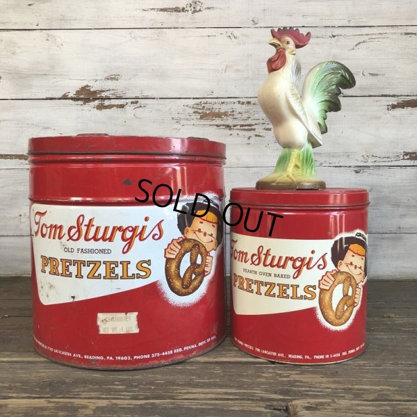 画像1: Vintage Pretzel Tin Tom Sturgis Large (T142)