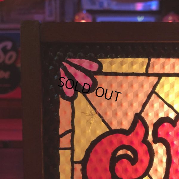 画像8: Vintage Saloon Lighted Stained Glass Bar Sign (T160)
