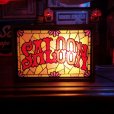 画像1: Vintage Saloon Lighted Stained Glass Bar Sign (T160) (1)