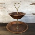 画像1: Vintage Mid-century 2 tier tidbit stand tray (T164) (1)