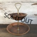 Vintage Mid-century 2 tier tidbit stand tray (T164)