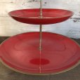 画像8: Vintage Mid-century 2 tier tidbit stand tray (T163)