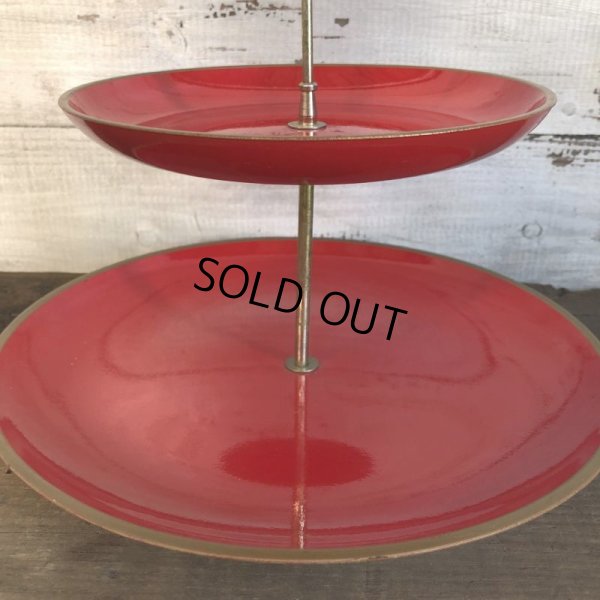 画像8: Vintage Mid-century 2 tier tidbit stand tray (T163)