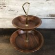 画像4: Vintage Mid-century 2 tier tidbit stand tray (T164)