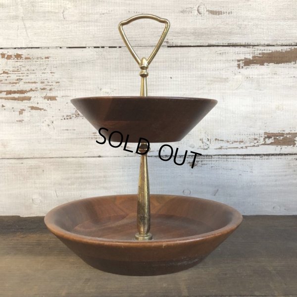画像3: Vintage Mid-century 2 tier tidbit stand tray (T164)