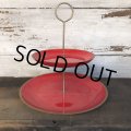 Vintage Mid-century 2 tier tidbit stand tray (T163)