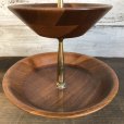 画像6: Vintage Mid-century 2 tier tidbit stand tray (T164)