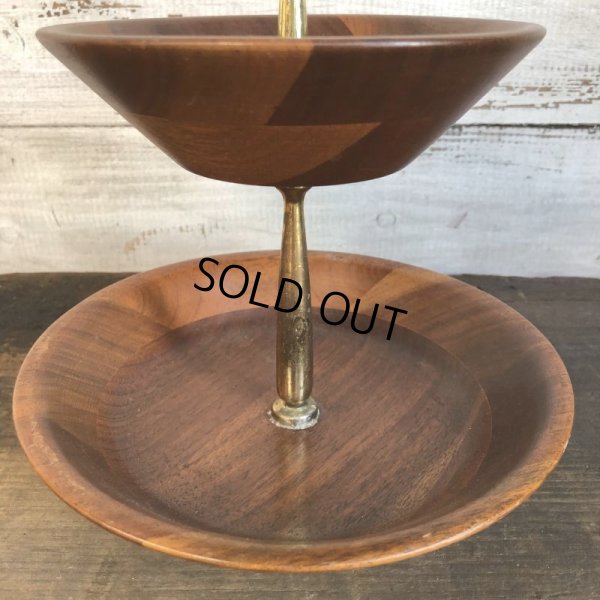 画像6: Vintage Mid-century 2 tier tidbit stand tray (T164)