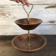 画像9: Vintage Mid-century 2 tier tidbit stand tray (T164)