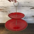 画像10: Vintage Mid-century 2 tier tidbit stand tray (T163)