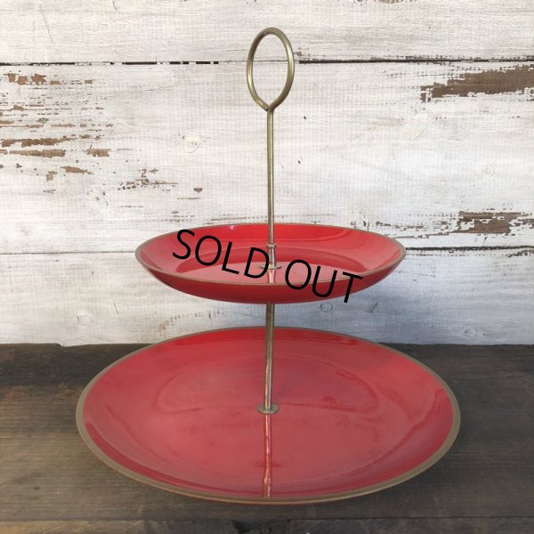 画像3: Vintage Mid-century 2 tier tidbit stand tray (T163)