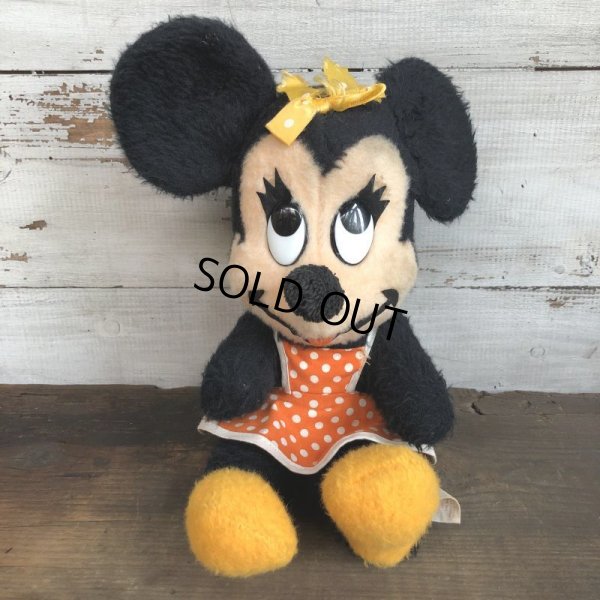 画像1: Vintage Disney Minnie Mouse Plush Doll 28cm (T174)