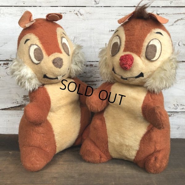 画像1: 70s Vintage Disney Chip & Dale Plush Doll Set (T176) 