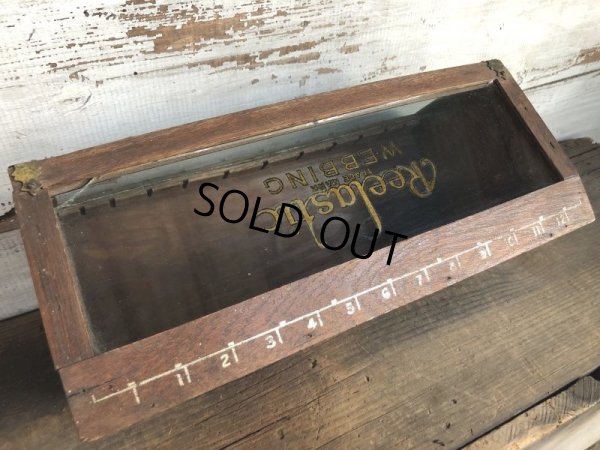 画像8: Vintage 1900s Reelastic Webbing Counter Display Wood Case (T193) 