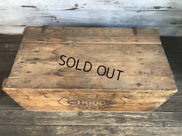 画像7: 1930s〜40s Vintage Hood Rubber Canvas Footwear Shoes Wooden Crate Box (T197) 