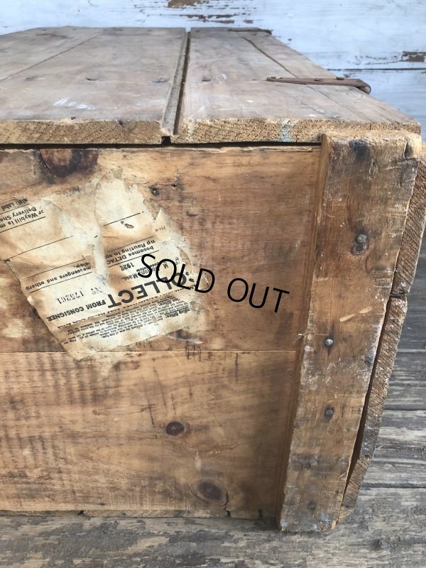 画像11: 1930s〜40s Vintage Hood Rubber Canvas Footwear Shoes Wooden Crate Box (T197) 