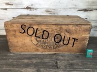 1930s〜40s Vintage Hood Rubber Canvas Footwear Shoes Wooden Crate Box (T197) 