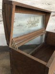 画像6: Vintage 1900s Reelastic Webbing Counter Display Wood Case (T193) 