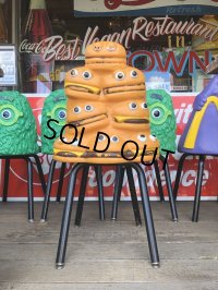 Vintage Mcdonald's Playland Chair Hamburger & Cheeseburger (S200）