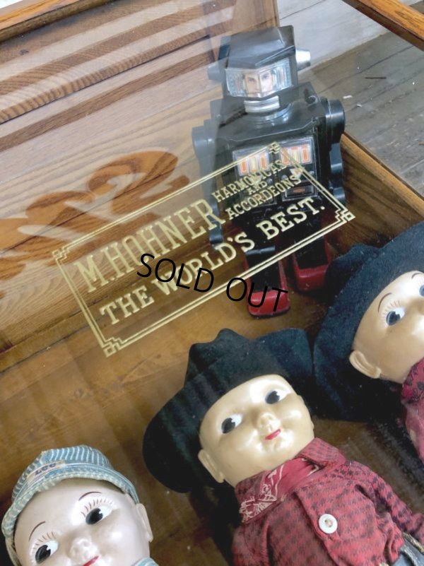 画像14: 1900s Antique Hohner Harmonica Counter Store Display Case (T203)