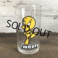 1976 Vintage Glass Looney Tunes Welch's  Tweety (w459)