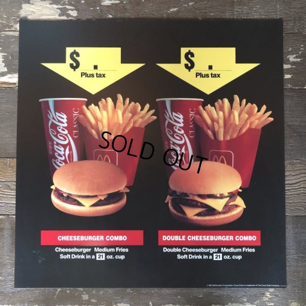 画像6: 1991 Vintage McDonalds Trance Light Sign CHEESEBURGER COMBO (T219)