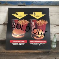 1991 Vintage McDonalds Trance Light Sign CHEESEBURGER COMBO (T219)