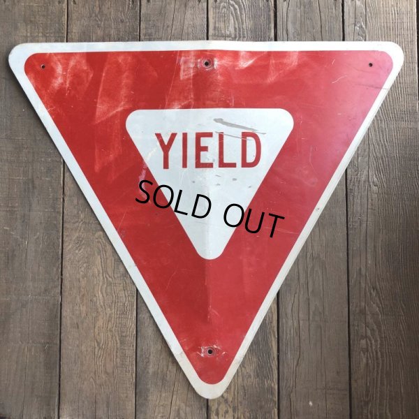 画像4: Vintage Road Sign YIELD (T222)