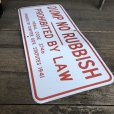 画像5: Vintage Road Sign DUMP NO RUBBISH (T226)