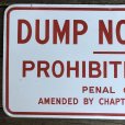 画像6: Vintage Road Sign DUMP NO RUBBISH (T226)