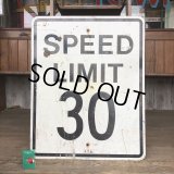 Vintage Road Sign SPEED LIMIT 30 (T229)