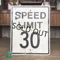 Vintage Road Sign SPEED LIMIT 30 (T229)