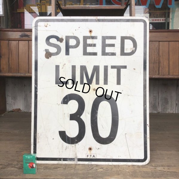 画像1: Vintage Road Sign SPEED LIMIT 30 (T229)