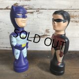 Vintage Soaky Bobble Bath bottle BATMAN & ROBIN Set (T240)