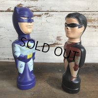 Vintage Soaky Bobble Bath bottle BATMAN & ROBIN Set (T240)