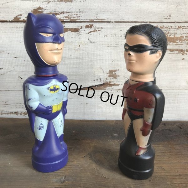 画像1: Vintage Soaky Bobble Bath bottle BATMAN & ROBIN Set (T240)