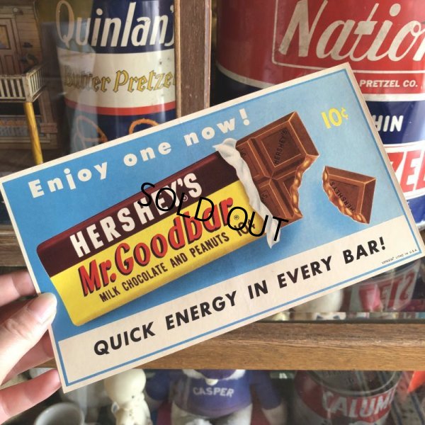 画像1: 1960s Vintage Advertising Store Decals Sign Hershey's Mr.Goodbar (T233)