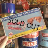 1960s Vintage Advertising Store Decals Sign Chunky Chocolate Bar (T236)